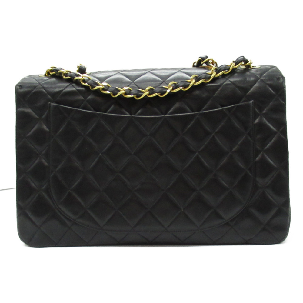 Chanel Chain Bag Big Matelasse Black Lambskin Shoulder
